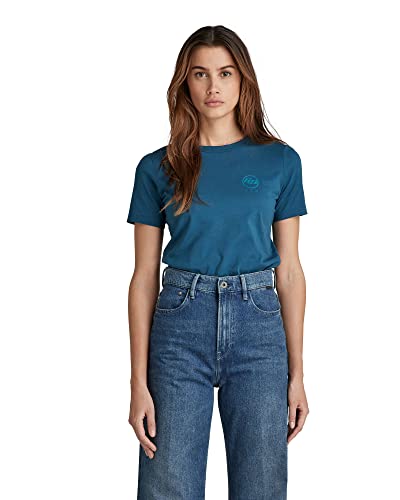 G-STAR RAW Damska koszulka Mysid Long Slim R T, Blue (Nitro 336-1861), XS
