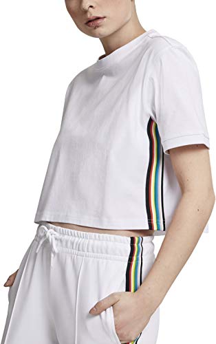 Urban Classics Damska koszulka damska Multicolor Side Taped Tee, biały (White 00220), XXL