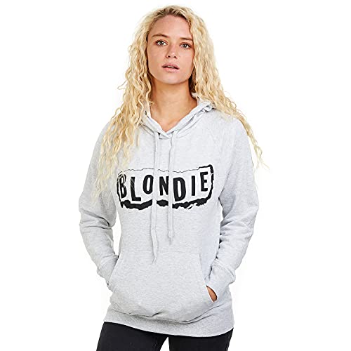 Blondie Damska bluza z kapturem ze szklanym sercem, Szary (Grey Heather Hgy), S