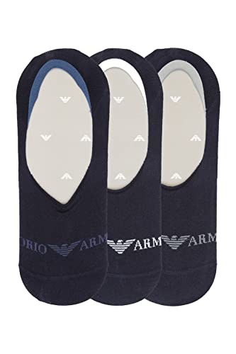 Emporio Armani Męskie skarpety na co dzień, 3-pak, Morski/Morski/Morski, Large