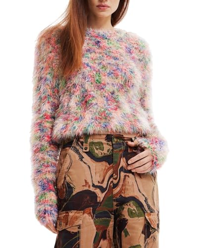 Desigual Sweter damski, Wykończenie materiału, XL