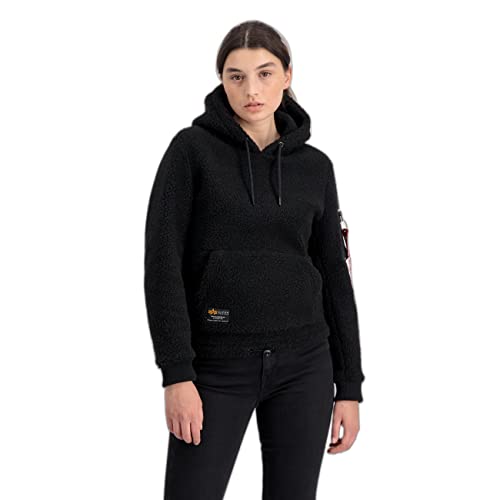 ALPHA INDUSTRIES Teddy Hoody Wmn damska bluza z kapturem czarna, czarny, S