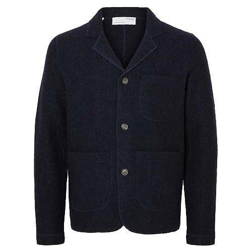 SELETED HOMME Męska kurtka z dzianiny Slhnealy Knit Blazer W Noos, sky captain, L