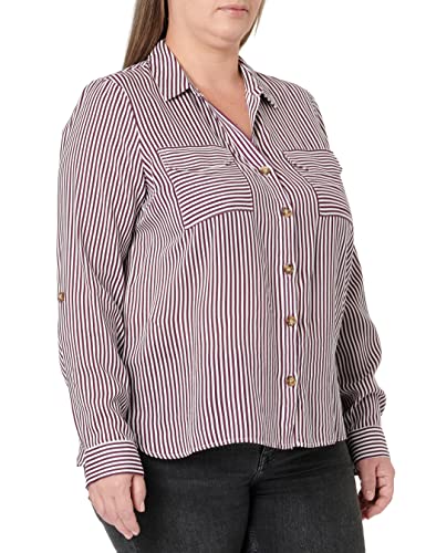 bestseller a/s Damska bluzka Vmbumpy L/S New Noos, Snow White/Stripes:winetasting, XS