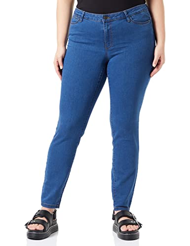 VERO MODA Curve Vmrudy Slim Blue Jegging Curve Noos damskie spodnie dżinsowe, średni niebieski denim, 48 W / 32 L EU, niebieski (medium blue denim), 48W / 32L