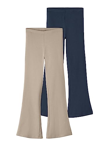 NAME IT Legginsy dziewczęce, Dark Sapphire/Opakowanie: humus, 140 cm