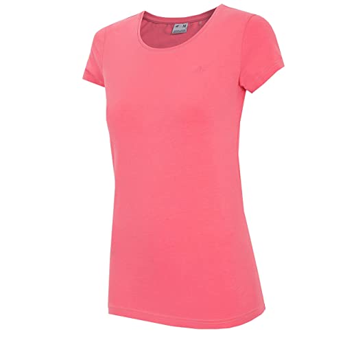 4F T-shirt damski, koralowy, S