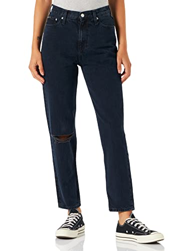 Calvin Klein Damskie spodnie dżinsowe dla mamy, ciemne dżinsy, 26 W, Ciemna dżinsowa, 26W