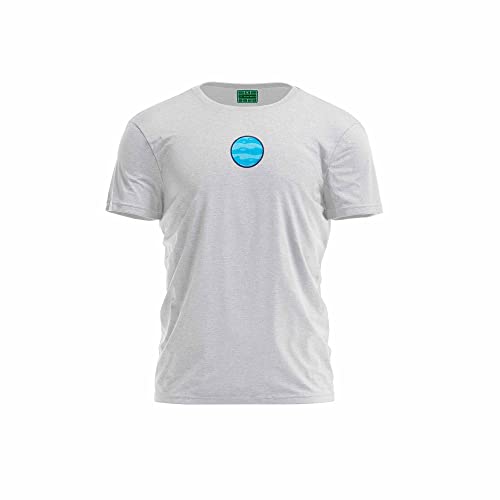 Bona Basics, Druk cyfrowy, męska koszulka podstawowa,%70 bawełna%30 poliester, szary, na co dzień, męskie topy, rozmiar: XL, szary, XL