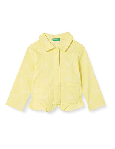 United Colors of Benetton Kurtka dla dziewczynek i dziewczynek, Żółty 2v6, 68