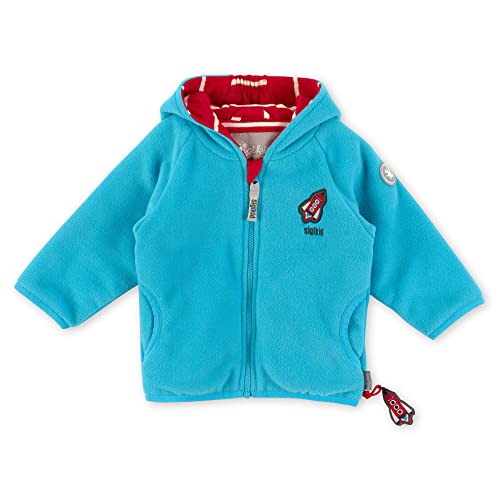 Sigikid Bluza polarowa z kapturem, niebieska/czerwona, normalna