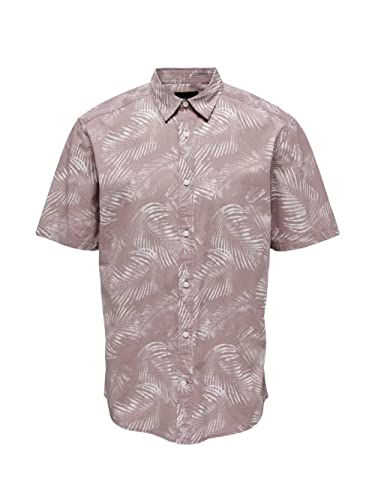 ONLY & SONS Męska koszula z krótkim rękawem z nadrukiem, nirvana, M