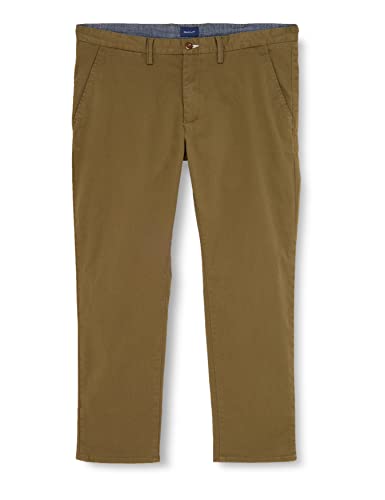 GANT Spodnie męskie Hallden Twill Chinos, Racing Green, 34 PL