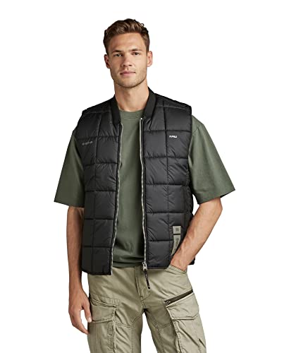 G-STAR RAW Meefic Sqr Pikowana kurtka męska, Czarny (dk black B958-6484), M