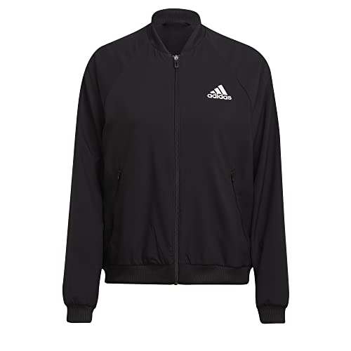 adidas Damska kurtka Woven JKT, czarno-biała, L