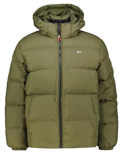 Tommy Jeans Męska kurtka puchowa TJM Essential, Ciemnozielony oliwkowy, XL