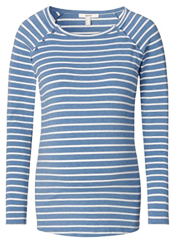 ESPRIT Maternity Damska koszulka z długim rękawem w paski, Nowoczesny niebieski - 891, XXL