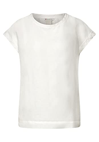 Street One Damska koszulka lniana, Off White, 42
