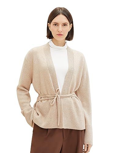 TOM TAILOR Damski kardigan z dzianiny, 33962 - Doeskin Melange, XL