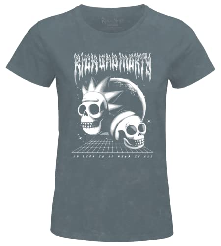 Rick And Morty Koszulka damska, Wyblakły szary, XL