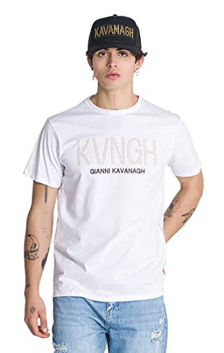 Gianni Kavanagh White Acronym Studs koszulka męska T-Shirt, Biały, XL