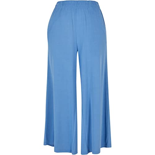 Urban Classics Damskie spodnie Modal Culotte, szerokie spodnie 3/4 z elastycznym pasem, dostępne w wielu kolorach, rozmiary XS - 5XL, niebieski poziomy., XL
