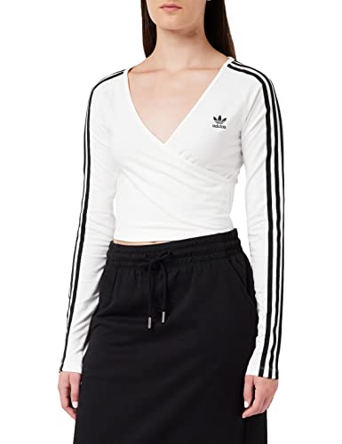 adidas Damska koszulka z długim rękawem, biały, 32