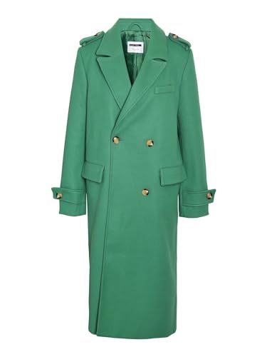 Noisy may Damski płaszcz NMVIOLET LDS L/S Strap Coat NOOS długi płaszcz, zielony Foliage Green, XL, Foliage Green, XL