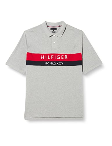 Tommy Hilfiger Męska koszulka polo Bt-Chest Embro Th Logo Reg Polo S/S, jasnoszara wrzosowa, XXL, jasnoszary wrzos, XXL