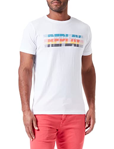 Replay Męski T-shirt M6309, biały, XS