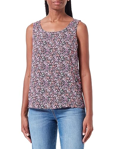 VERO MODA Women's VMEASY SL Tank R1 WVN GA Top, Ge Peach/AOP:Cille, S, Ge Peach/Aop: cille, S