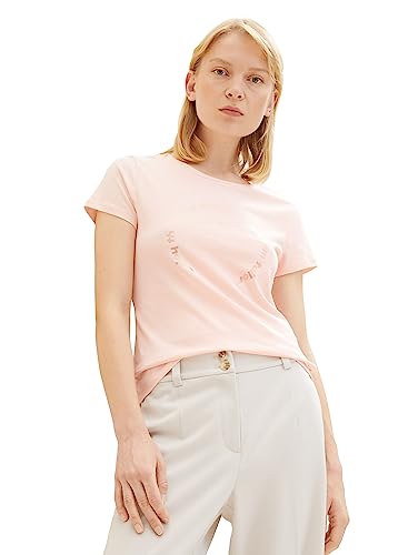 TOM TAILOR Denim Damska koszulka z nadrukiem, 14557-light English Rose, XL