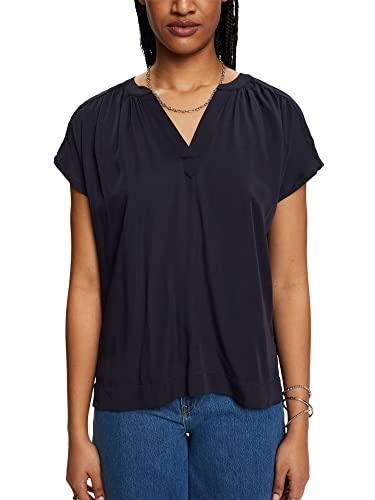 ESPRIT Collection Bluzka z dekoltem w serek, LENZING™ ECOVERO, grantowy, XL