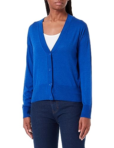 BOSS kardigan damski z dzianiny, Open Blue, L