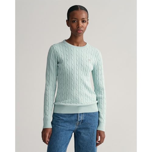 GANT Damski sweter ze stretchem bawełnianym C, Dusty Turquoise, XS