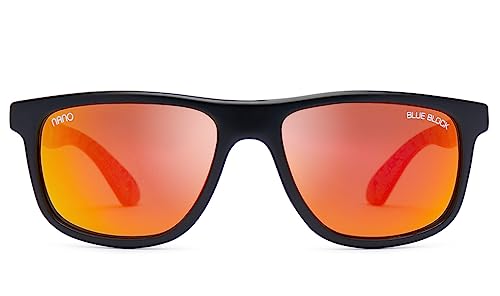 NANO Boing Okulary Unisex dla dzieci, Czarny/Czerwony, 49/17