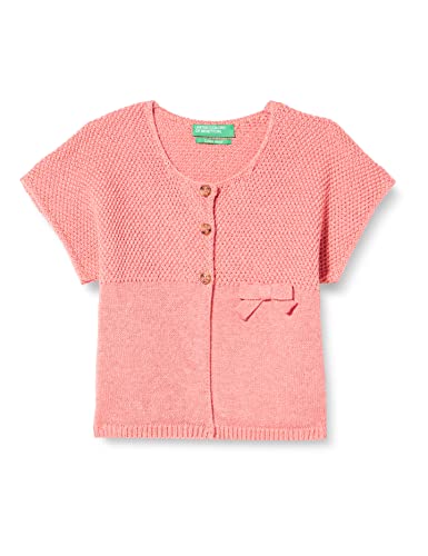 United Colors of Benetton Sweter dziewczęcy kardigan, Rosa 97e, 12 Miesiące