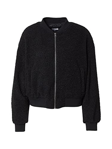 Urban Classics Damska kurtka bomberka oversize Sherpa, czarny, XS
