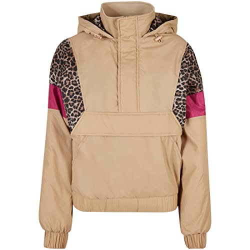 Urban Classics Kurtka damska AOP Mixed Pull Over, Beżowy union/Darkleo/w., M