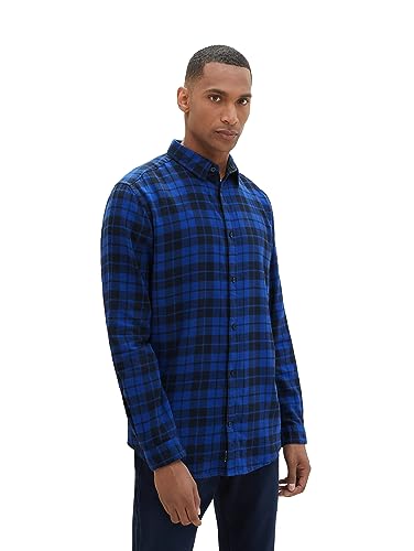 TOM TAILOR koszula męska, 33844 - Navy Hockey Blue Check, S