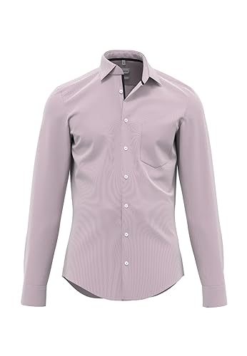 Seidensticker Męska koszula biznesowa - Extra Slim Fit - łatwa do prasowania - kołnierz Kent - długi rękaw - 100% bawełna, ciemnoczerwony, 36