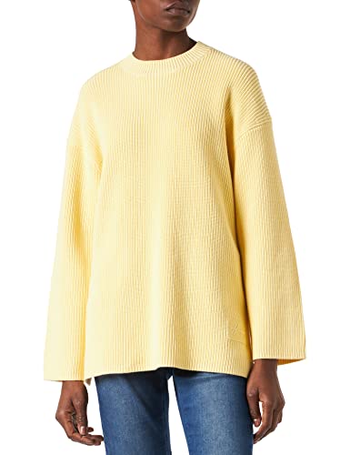 HUGO Damski sweter Sinty, Jasny/pastelowy żółty744, XL