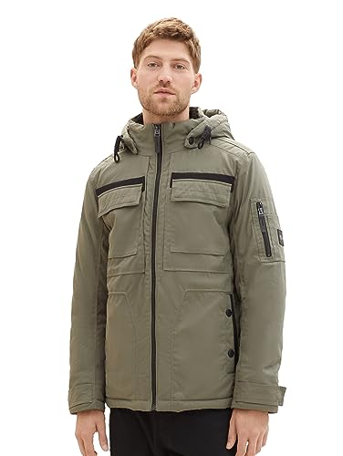 TOM TAILOR Męska kurtka 1037351, 32097-Smokey Olive Green, XL, 32097 - Smokey Olive Green, XL