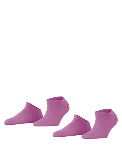 ESPRIT Kobiety Skarpety do trampek Uni 2-Pack W SN Bawełna krótkie jednokolorowe 2 Pak, Czerwony (Rose 8620), 39-42