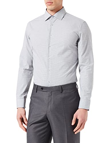 Seidensticker Męska koszula biznesowa, czarny, 36 PL