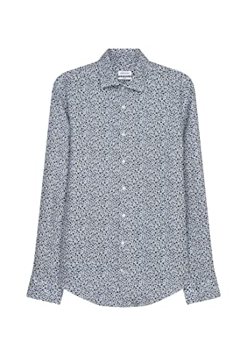 Seidensticker Męska koszula biznesowa, granatowy, 42 PL