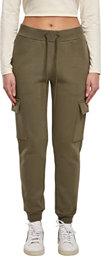 Urban Classics Damskie spodnie cargo Sweat Pants, oliwkowy, L