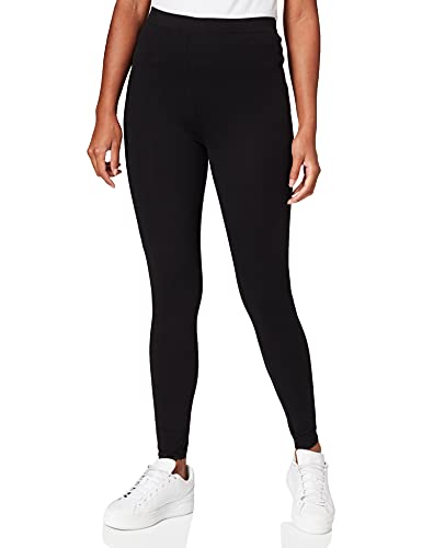 Urban Classics Damskie legginsy z wąskim ściągaczem i delikatną koronką na końcach nogawek, spodnie rekreacyjne i sportowe, rozmiar XS do 5XL, czarny, L