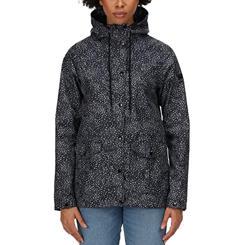 Regatta Damska wodoodporna kurtka z kapturem Bayarma, Black Abstract, 40