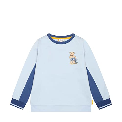 Steiff Bluza chłopięca z kapturem z graffic, Cerulean, 92